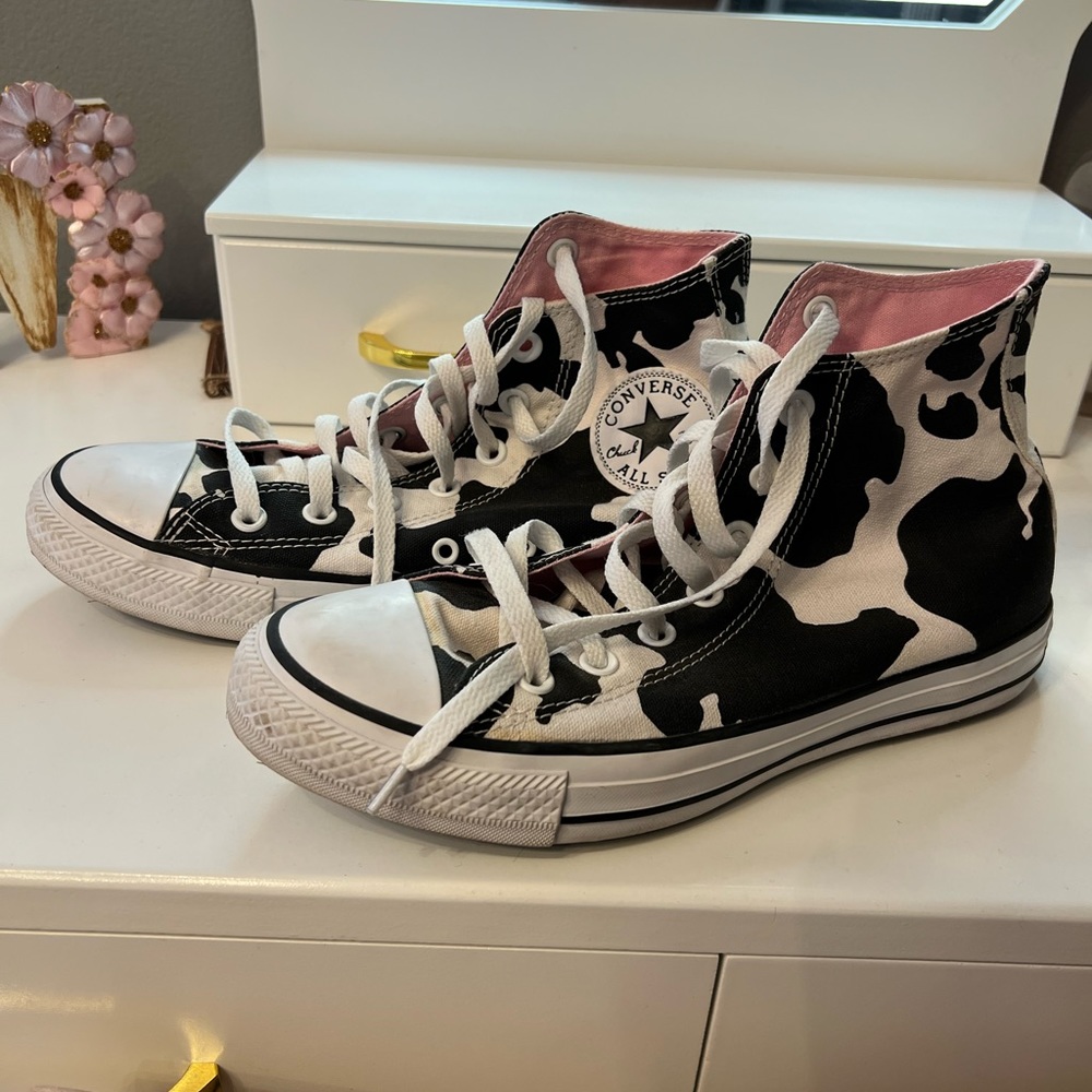Cow print vans